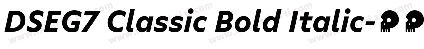 DSEG7 Classic Bold Italic字体转换
